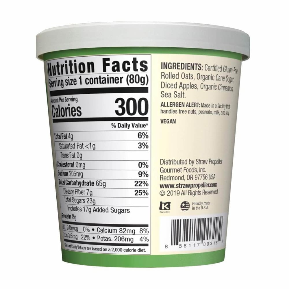 STRAW PROPELLER Straw Propeller Oatmeal Cp Apl Crsp, 2.8 Oz