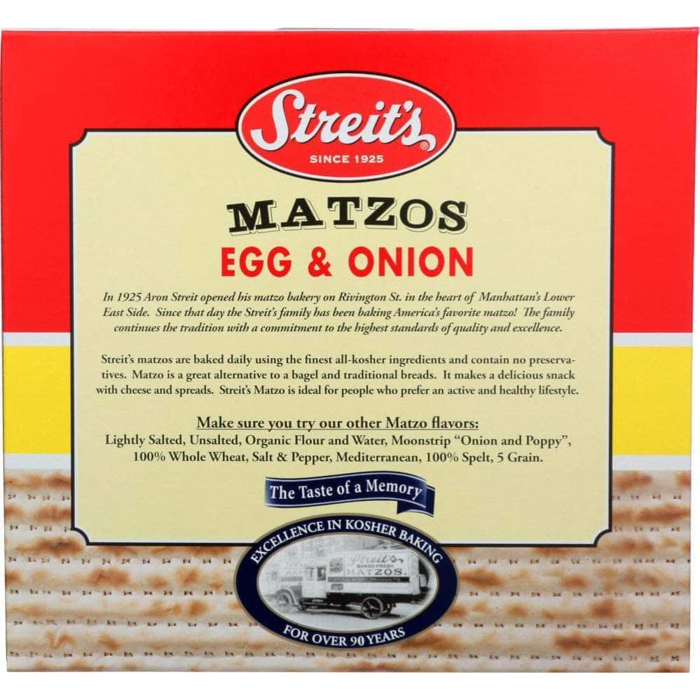 Streits Streits Egg & Onion Matzo, 11 oz