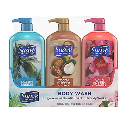Suave Essentials Gentle Body Wash Variety Pack 3 pk./30 oz. - Home/Personal Care/Bath & Shower/Body Wash/ - Suave