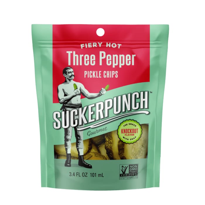 SUCKERPUNCH SUCKERPUNCH Pickle Chips 3 Pepper, 3.4 oz