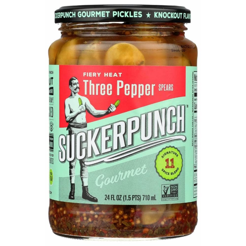 SUCKERPUNCH SUCKERPUNCH Pickle Spears 3Pepper Fire, 24 oz