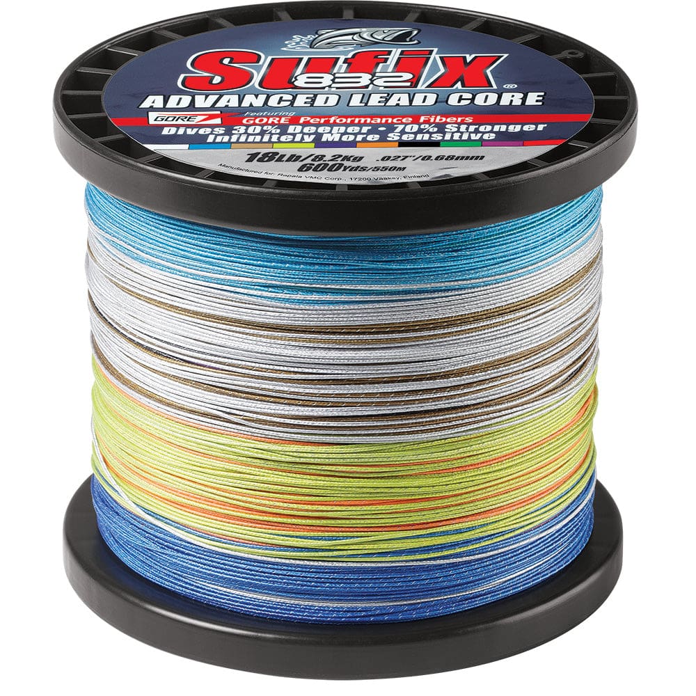 Sufix 832 Advanced Lead Core - 18lb - 10-Color Metered - 600 yds - Hunting & Fishing | Lines & Leaders - Sufix