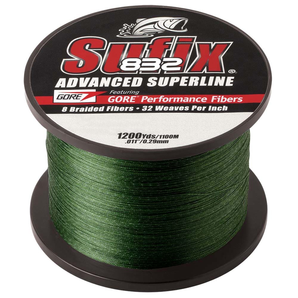 Sufix 832® Advanced Superline® Braid - 10lb - Low-Vis Green - 1200 yds - Hunting & Fishing | Lines & Leaders - Sufix