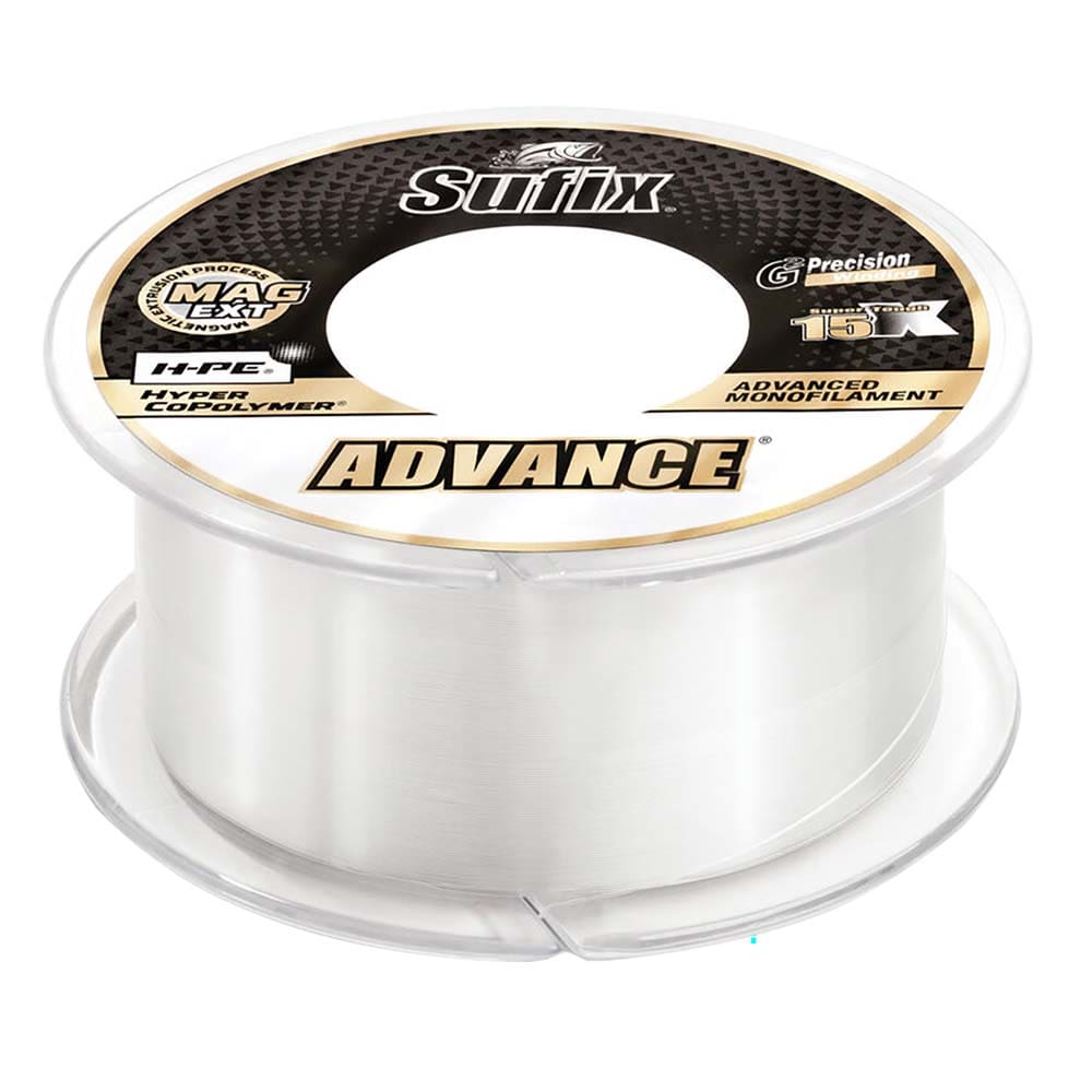 Sufix Advance® Monofilament - 12lb - Clear - 330 yds (Pack of 2) - Hunting & Fishing | Lines & Leaders - Sufix