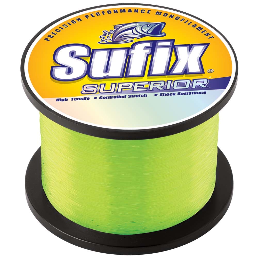 Sufix Superior Hi-Vis Yellow Monofilament - 20lb - 670 yds (Pack of 2) - Hunting & Fishing | Lines & Leaders - Sufix