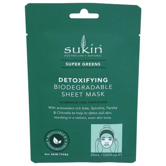 SUKIN Beauty & Body Care > Skin Care > Facial Masks SUKIN: Detoxifying Biodegradable Sheet Mask, 0.85 fo