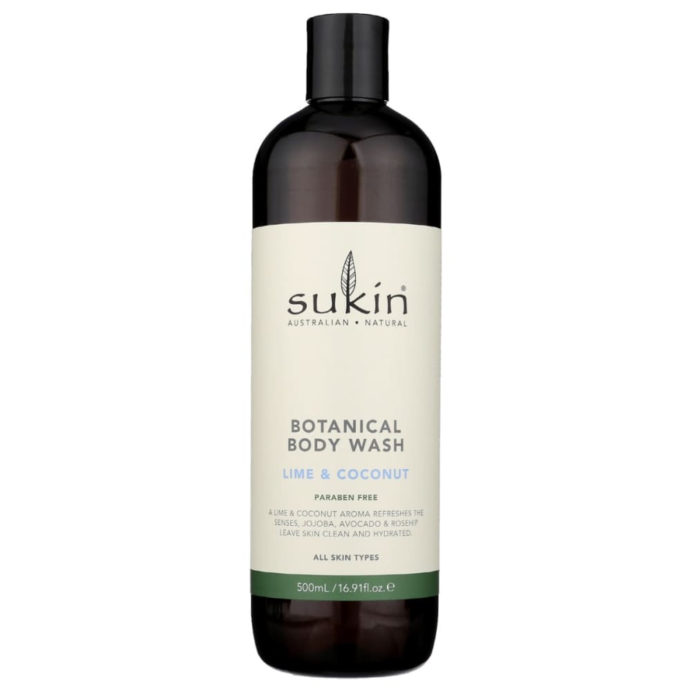 SUKIN: Lime and Coconut Botanical Body Wash 16.9 fo (Pack of 3) - Beauty & Body Care > Soap and Bath Preparations > Body Wash - Sukin