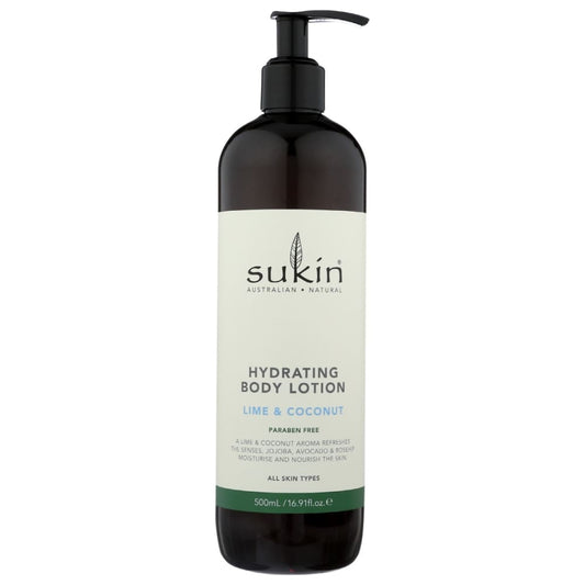 SUKIN: Lime and Coconut infused Hydrating Body Lotion 16.9 fo (Pack of 3) - Beauty & Body Care > Skin Care > Body Lotions & Cremes - Sukin