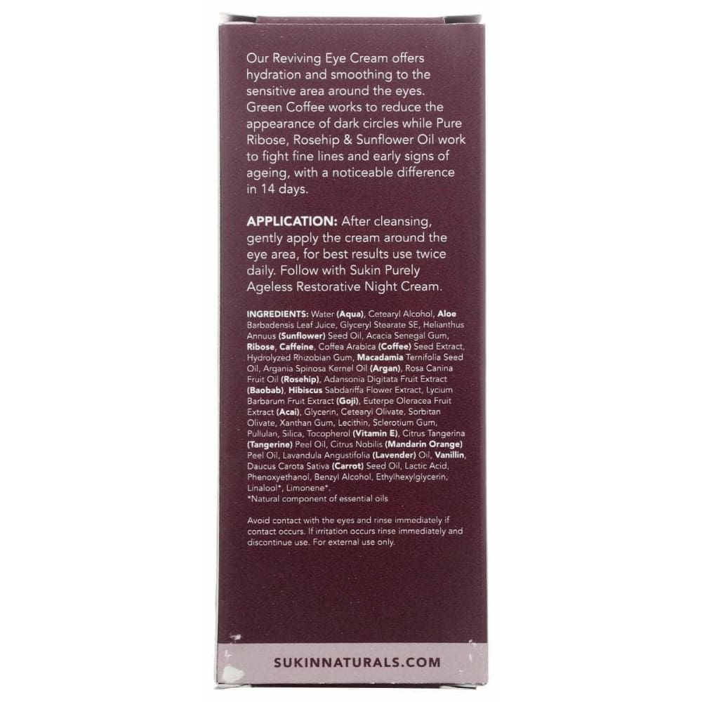 SUKIN Beauty & Body Care > Skin Care SUKIN: Reviving Eye Cream, 0.85 fo