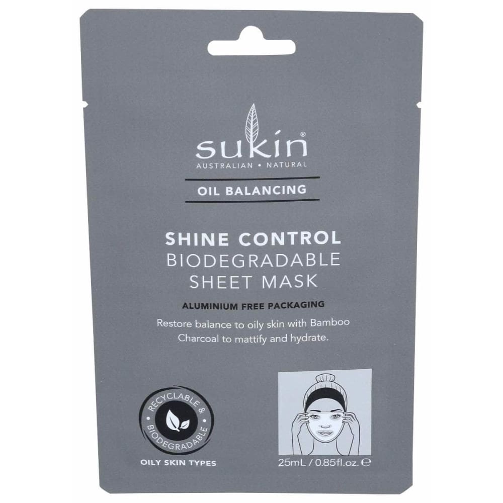 SUKIN Beauty & Body Care > Skin Care > Facial Masks SUKIN: Shine Control Biodegradable Sheet Mask, 0.85 fo
