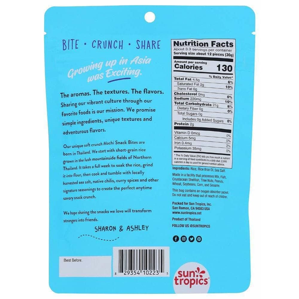 SUN TROPICS Sun Tropics Sea Salt Mochi Snack Bites, 3.5 Oz