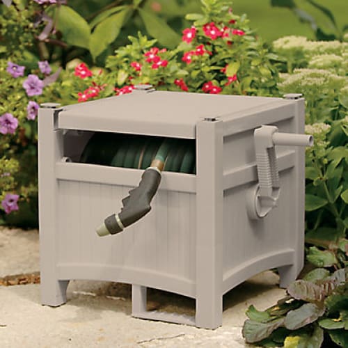 Suncast 100’ Hideaway Hose Reel - Taupe - Home/Lawn & Garden/Gardening & Accessories/Hoses Hose Reels & Accessories/ - Suncast