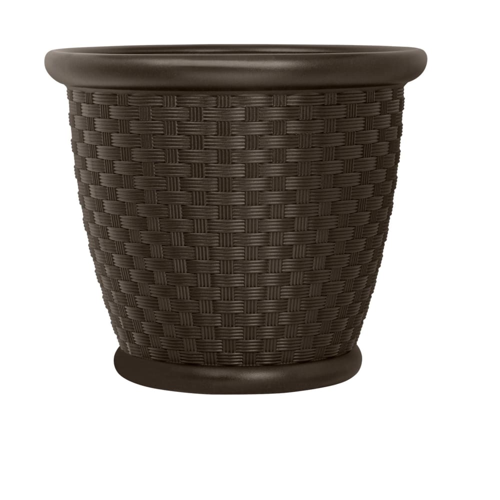 Suncast Suncast 18 Sonora Resin Wicker Planters 2 pk. - Java - Home/Patio & Outdoor Living/Outdoor Decor/Outdoor Decorations/ - Suncast