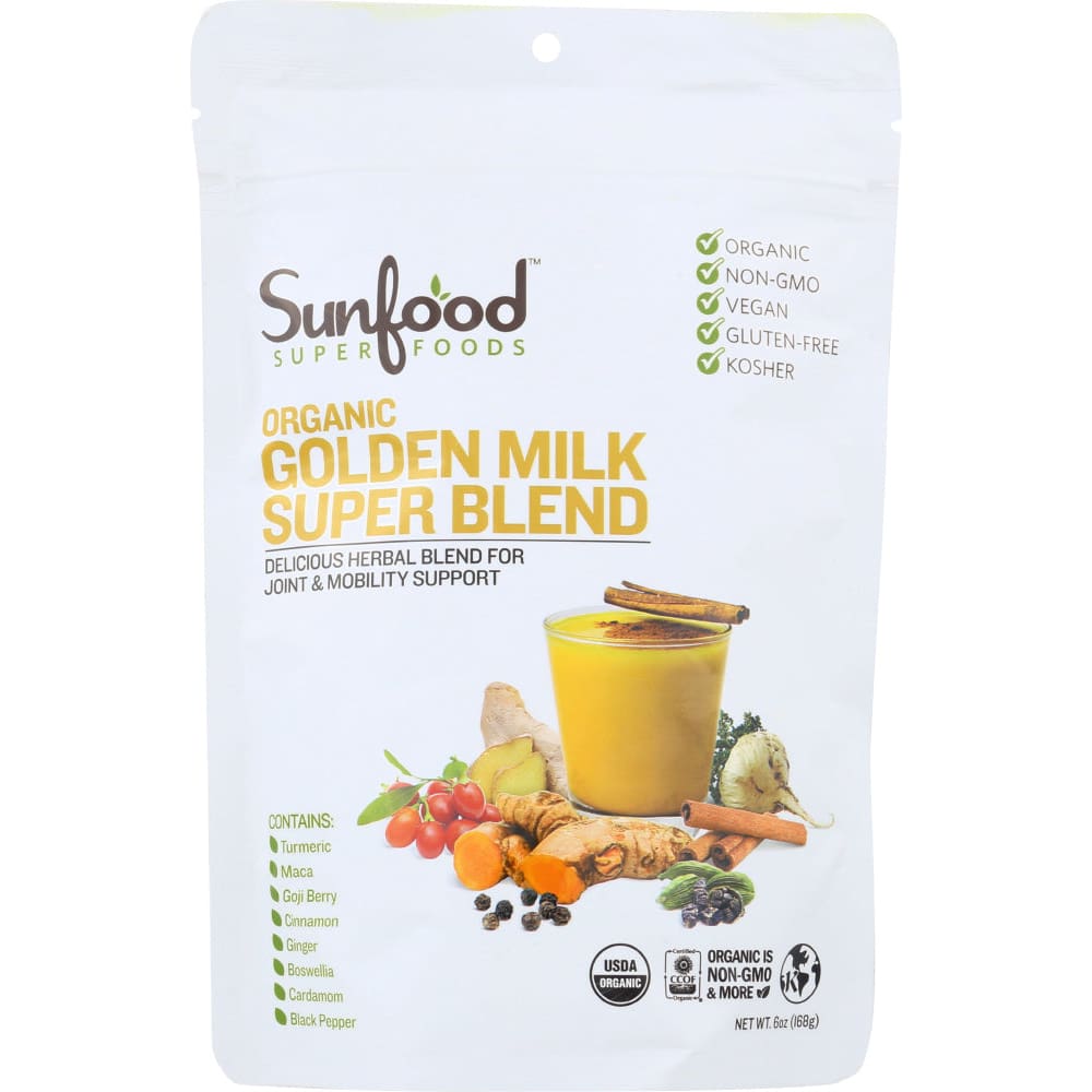 SUNFOOD SUPERFOODS: Golden Milk Super Blend 6 oz - Vitamins & Supplements > Miscellaneous Supplements - Sunfood Superfoods