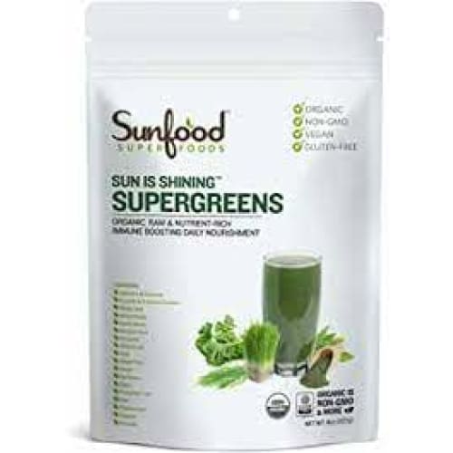 SUNFOOD SUPERFOODS: Green Superfood Powder 4 OZ (Pack of 2) - Vitamins & Supplements > Miscellaneous Supplements - SUNFOOD SUPERFOODS
