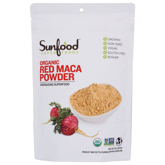 SUNFOOD SUPERFOODS: Maca Powder Red 8 OZ (Pack of 2) - Vitamins & Supplements > Miscellaneous Supplements - SUNFOOD SUPERFOODS