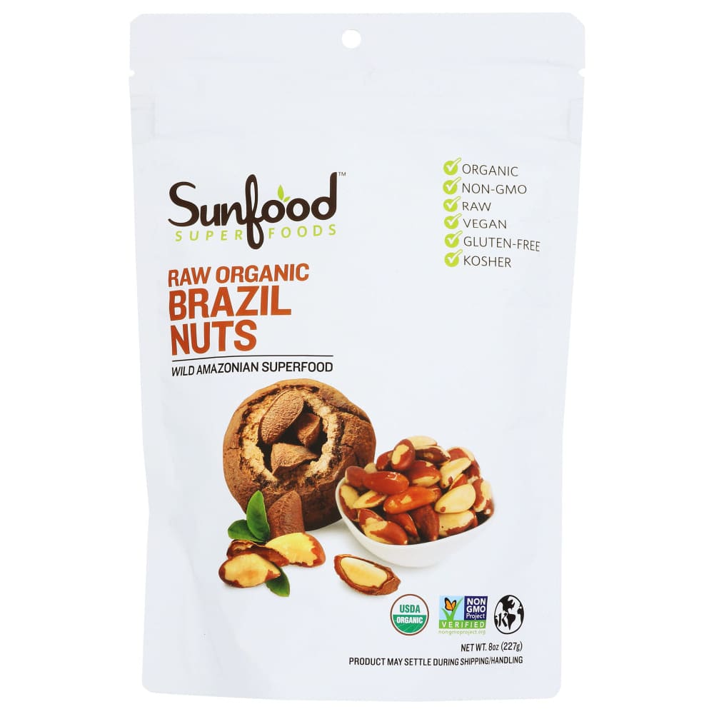 SUNFOOD SUPERFOODS: Organic Brazil Nuts 8 oz - MONTHLY SPECIALS > Nuts > Nuts - SUNFOOD SUPERFOODS