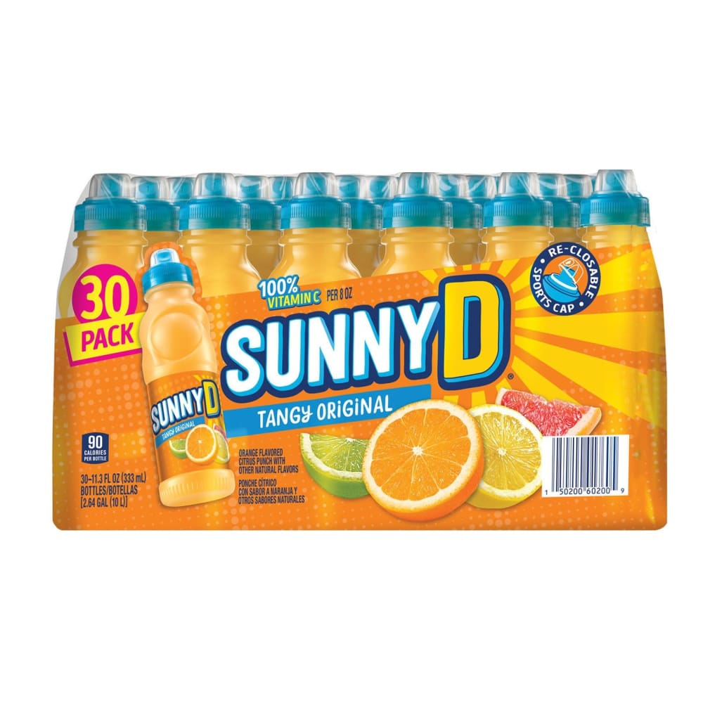 SunnyD Tangy Original Sports Bottles 30 pk./11.3 oz. - Sunny D
