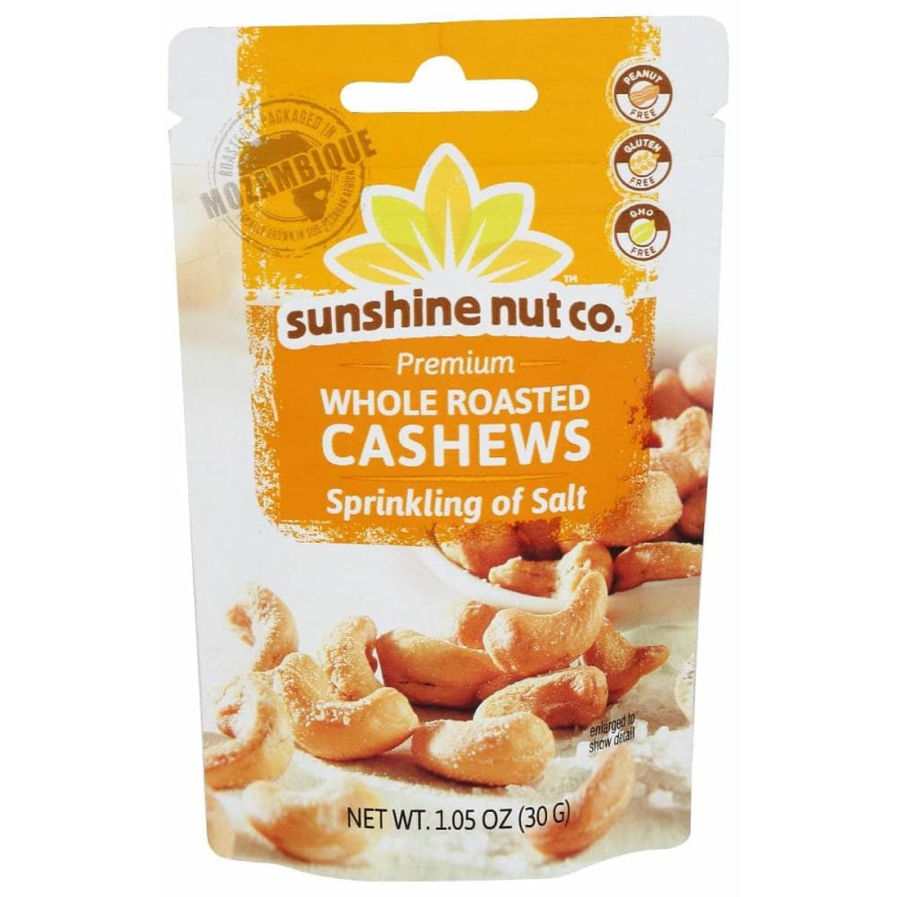 SUNSHINE NUT COMPANY SUNSHINE NUT COMPANY Whole Roasted Cashews Sprinkling Of Salt, 1.05 oz
