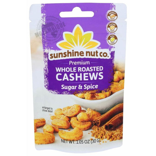 SUNSHINE NUT COMPANY SUNSHINE NUT COMPANY Whole Roasted Cashews Sugar And Spice, 1.05 oz