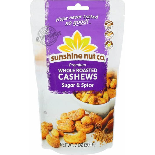 SUNSHINE NUT COMPANY SUNSHINE NUT COMPANY Whole Roasted Cashews Sugar and Spice, 7 oz
