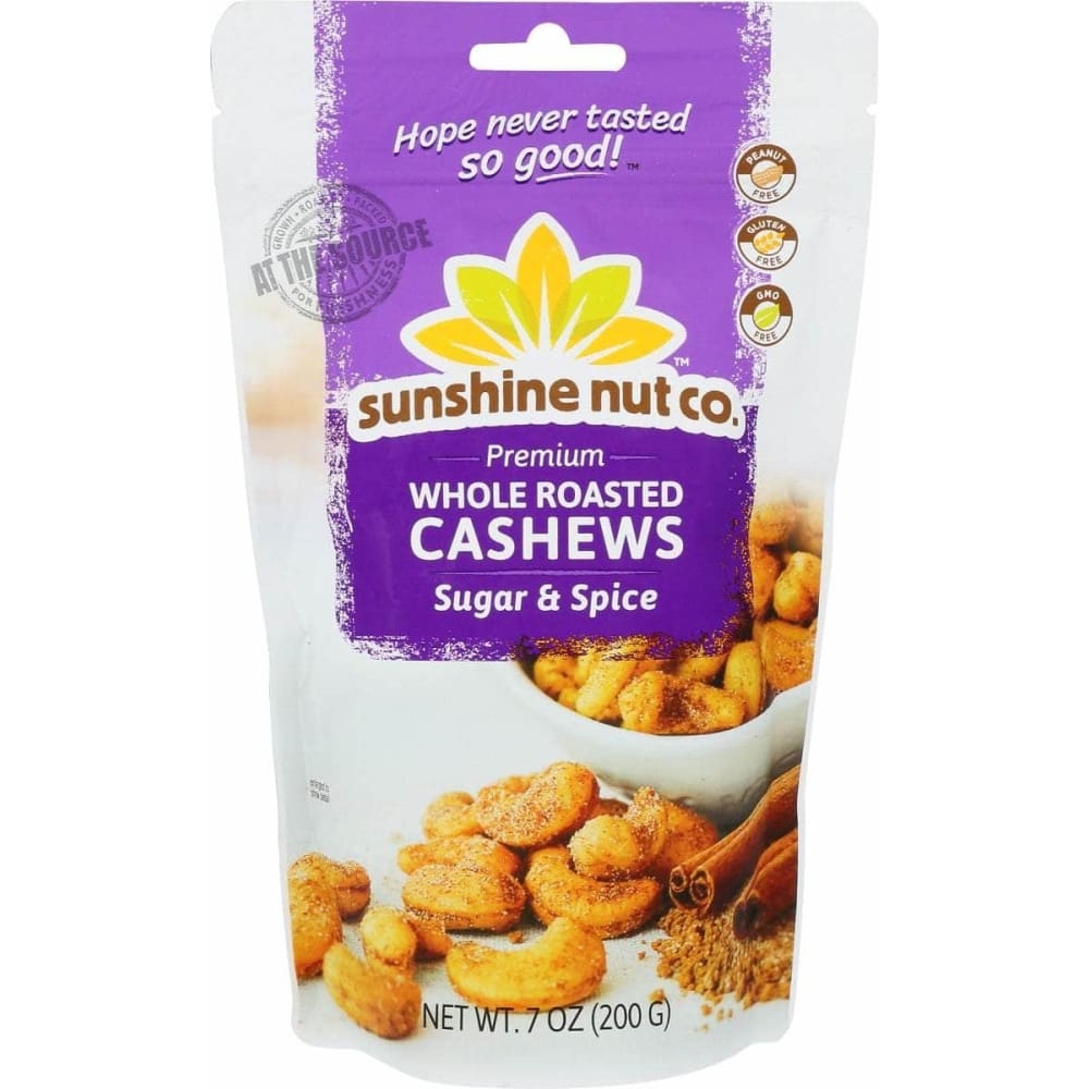 SUNSHINE NUT COMPANY SUNSHINE NUT COMPANY Whole Roasted Cashews Sugar and Spice, 7 oz