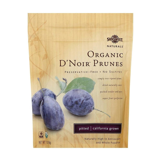 SUNSWEET NATURALS: Organic D Noir Prunes 7 oz (Pack of 4) - Fruit Snacks - SUNSWEET NATURALS