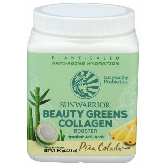 SUNWARRIOR Sunwarrior Beauty Greens Collagen Pina Collada, 300 Gm
