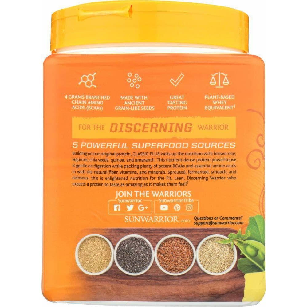 Sunwarrior Sunwarrior Protein Powder Classic Vanilla 375 gm, 13.2 oz