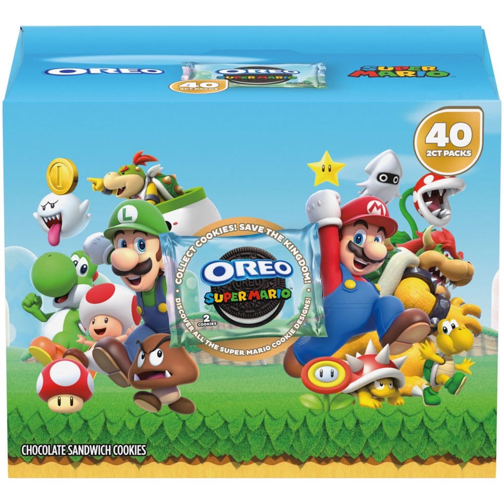 Super Mario OREO Chocolate Sandwich Cookies (40 pk.) - Ready OREO Not - ShelHealth