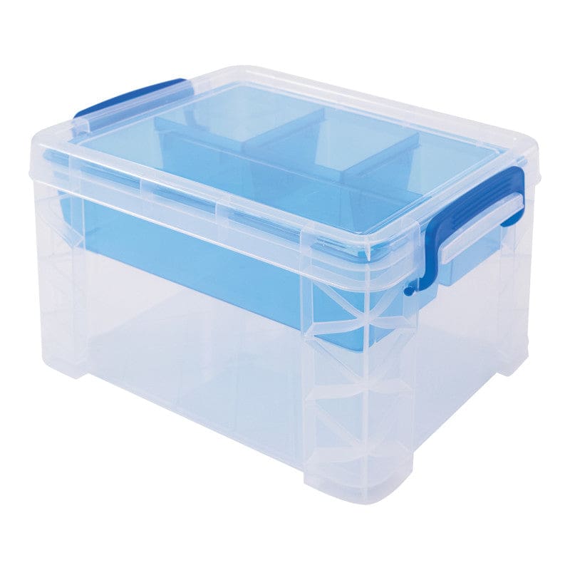 Super Stacker Divided Storage Box with Insert (Pack of 2) - Storage Containers - Advantus