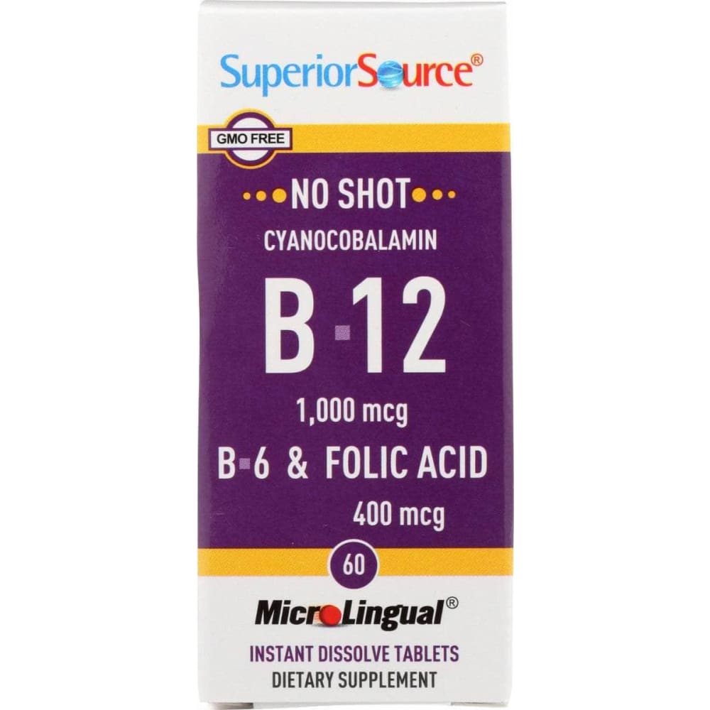 SUPERIOR SOURCE SUPERIOR SOURCE B12 1000 B6 Folic Acid40, 60 tb