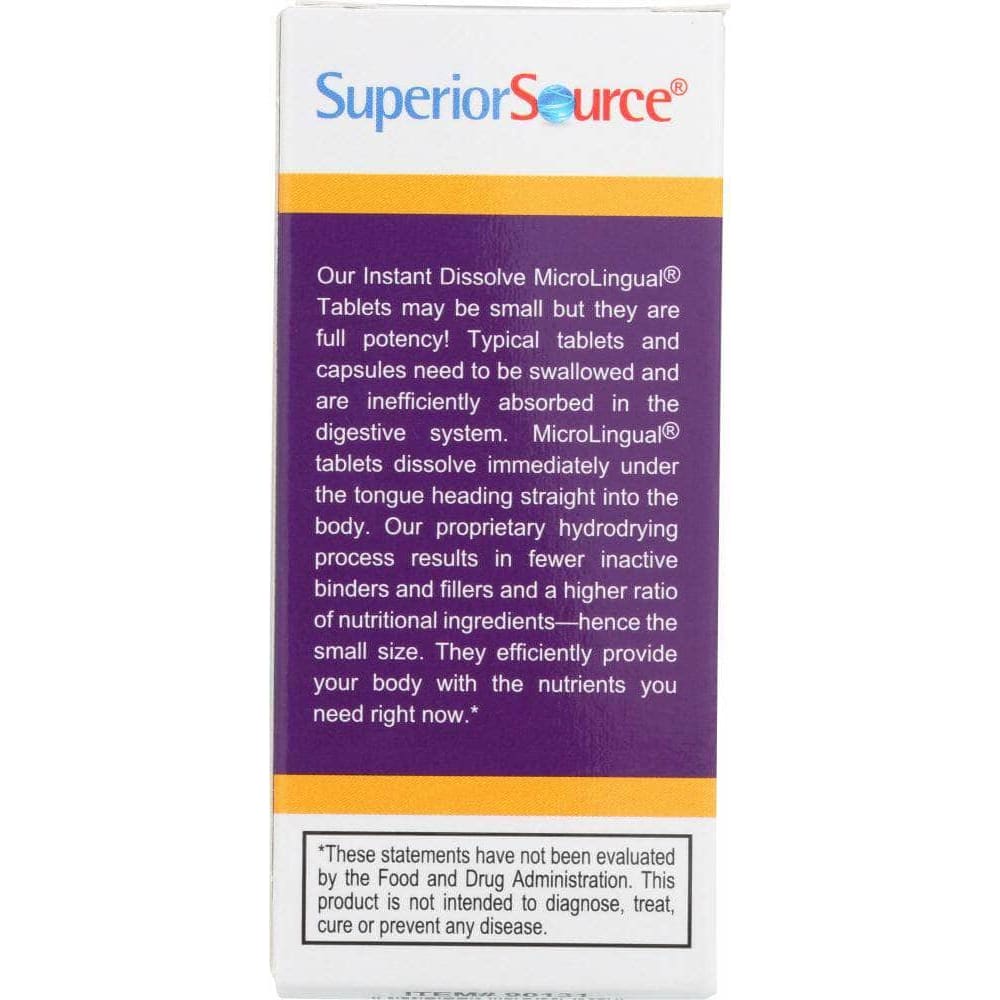 Superior Source Superior Source B12 1000mg B6 & Folic Acid 400mcg, 100 tb