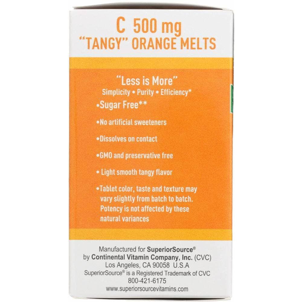 Superior Source Superior Source Vitamin C 500mg Tangy Orange Melts, 90 tb