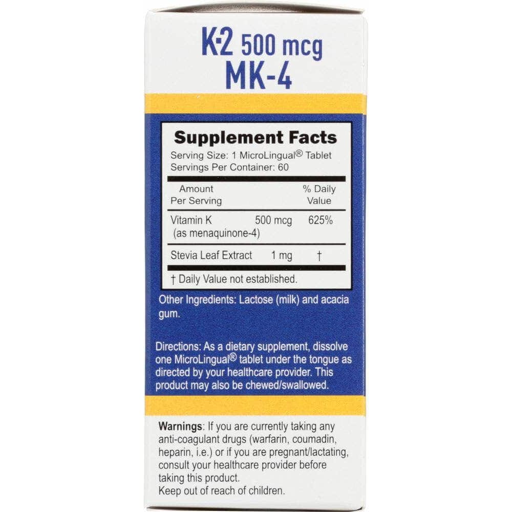 Superior Source Superior Source Vitamin K-2 500mcg MK4, 60 tb
