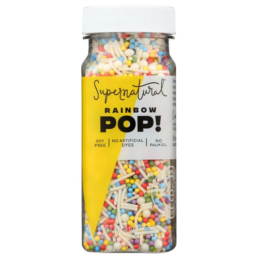 SUPERNATURAL: Rainbow Pop Sprinkles 3 oz (Pack of 4) - Frozen - SUPERNATURAL