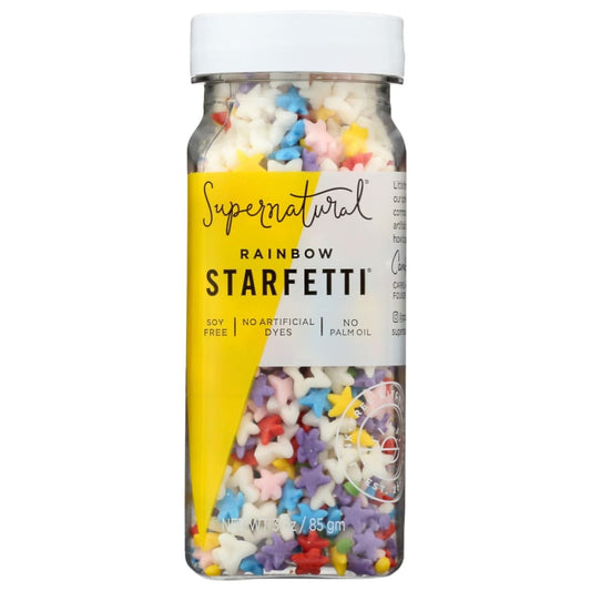 SUPERNATURAL: Rainbow Starfetti Sprinkles 3 oz (Pack of 4) - Frozen - SUPERNATURAL