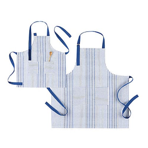 Sur La Table Parent & Me Matching Holiday Striped Aprons 2 pk. - Blue/White - Home/Home/Housewares/Dining & Entertaining/Tableware/ - Sur La
