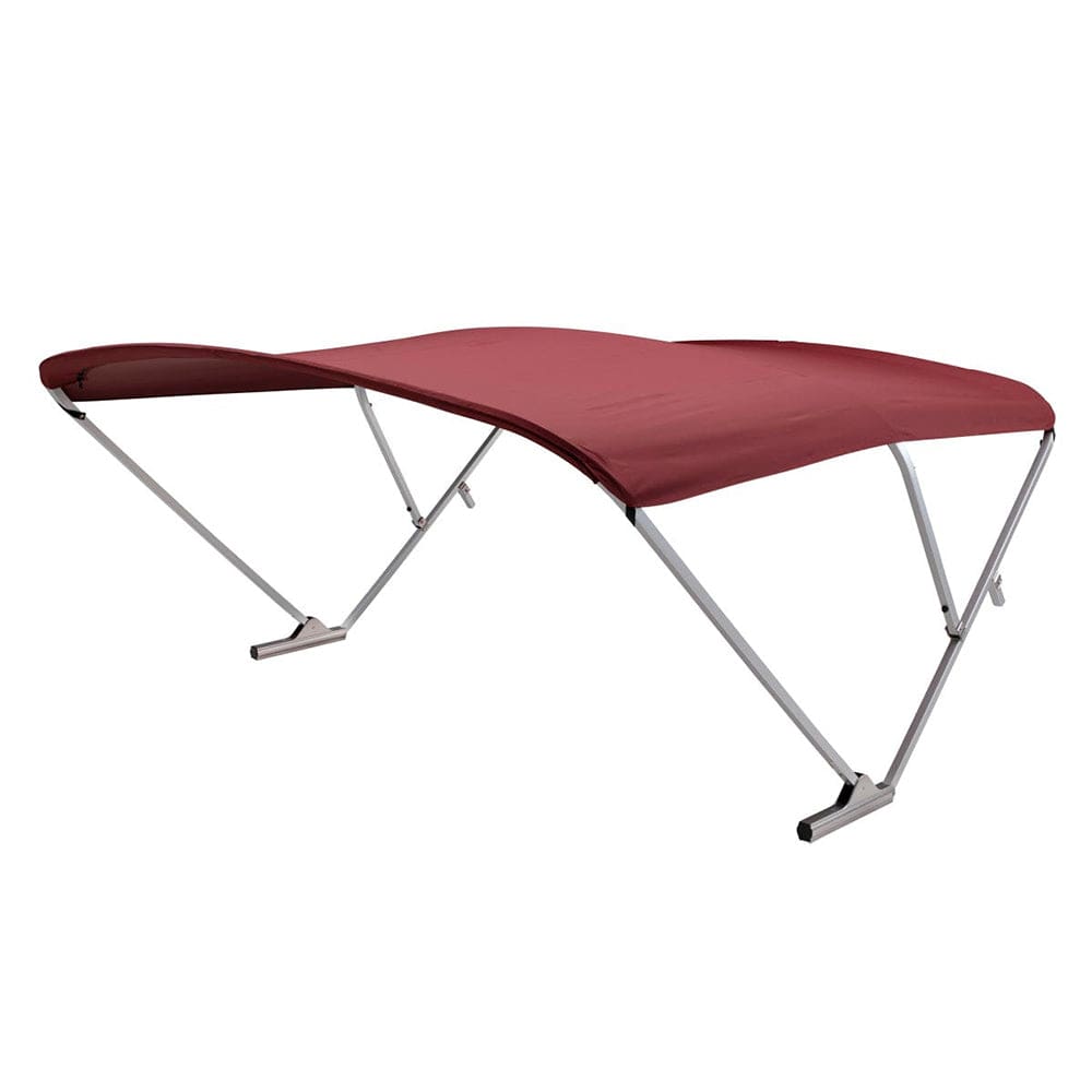 SureShade Power Bimini - Clear Anodized Frame - Burgandy Fabric - Boat Outfitting | Accessories - SureShade