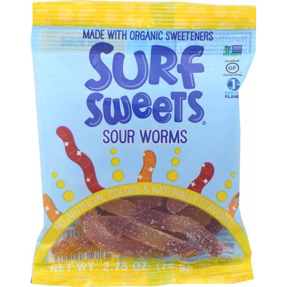 Surf Sweets Surf Sweets Organic Sour Worms, 2.75 oz