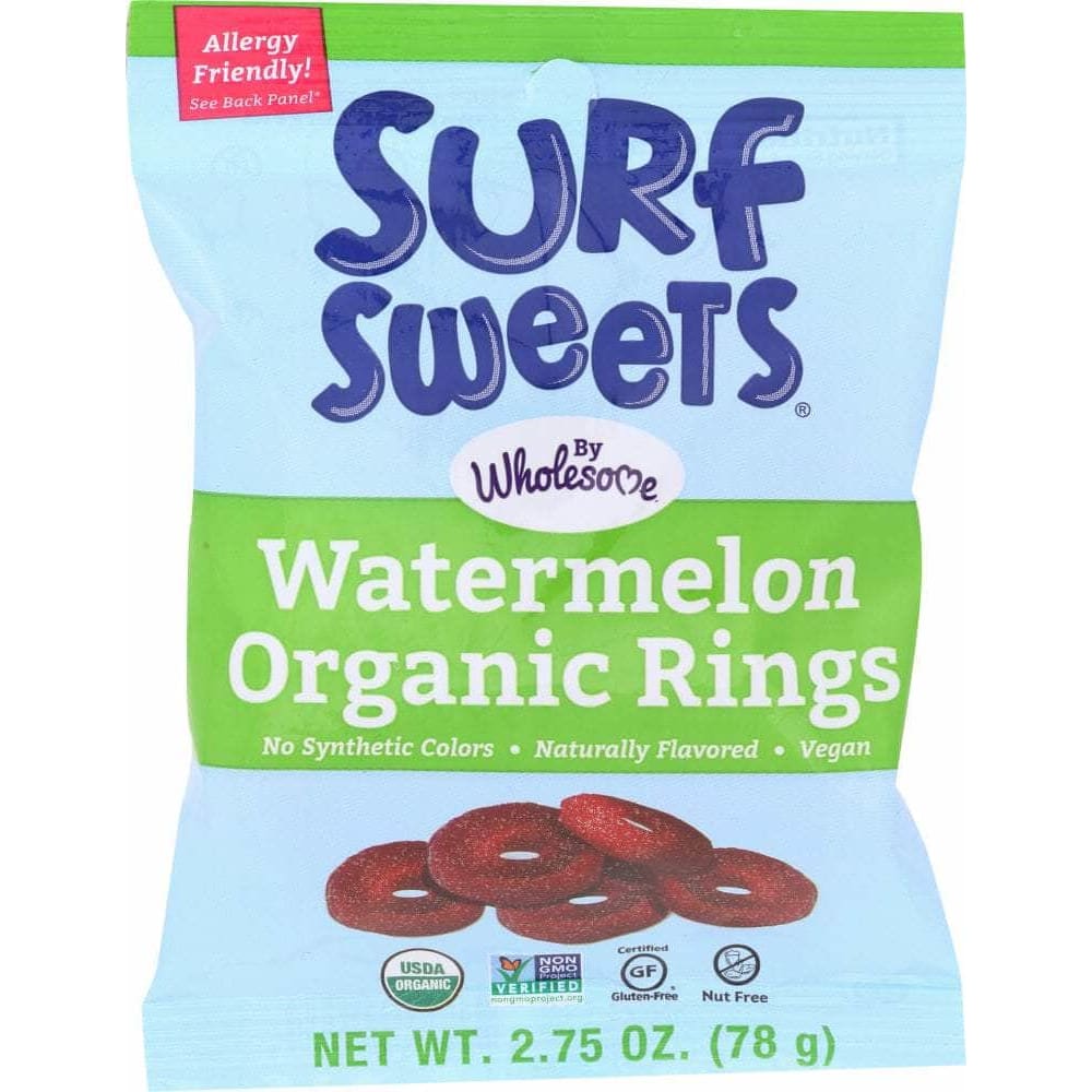 SURF SWEETS Grocery > Chocolate, Desserts and Sweets > Candy SURF SWEETS: Organic Watermelon Rings, 2.75 oz