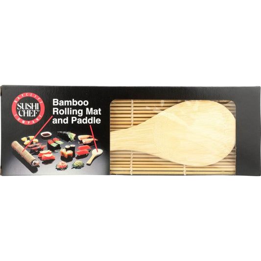 SUSHI CHEF SUSHI CHEF Kit Bamboo Paddle N Mat, 1 ea