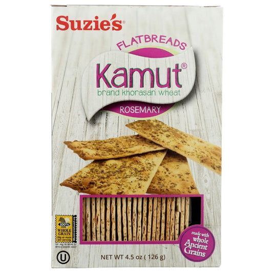 SUZIES: Kamut Rosemary Flatbread 4.5 oz (Pack of 5) - Crackers - SUZIES