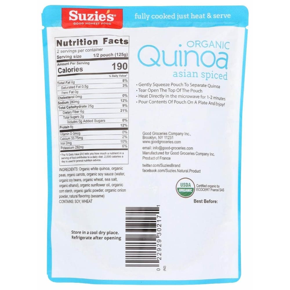 SUZIES Grocery > Pantry > Rice SUZIES: Quinoa Asian Inspired, 9 oz