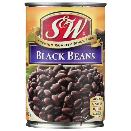 S&W PREMIUM: Black Beans 15 oz (Pack of 6) - Grocery > Meal Ingredients > Beans - S&W