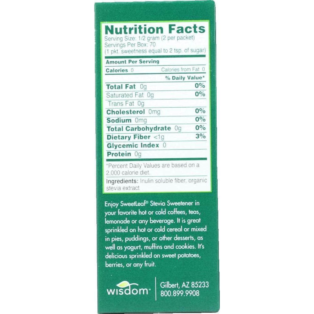 SWEETLEAF STEVIA Sweetleaf Natural Stevia Sweetener, 35 Packets