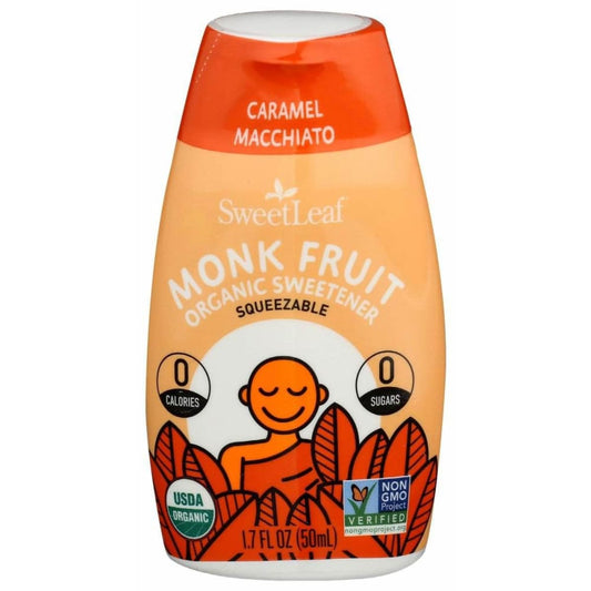 SWEETLEAF STEVIA Sweetleaf Stevia Monk Fruit Organic Sweetener Caramel Macchiato Squeezable, 1.7 Oz