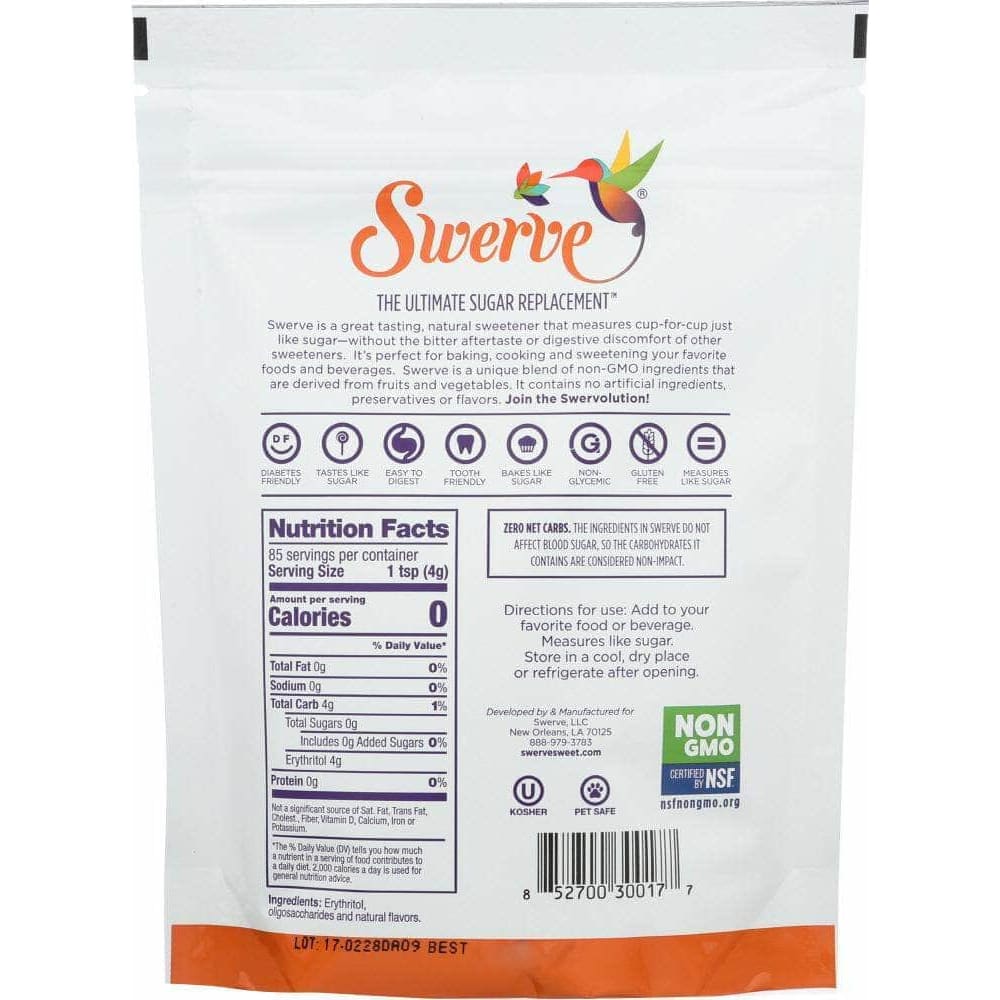Swerve Sweets Swerve Sweetener Granular, 12 oz