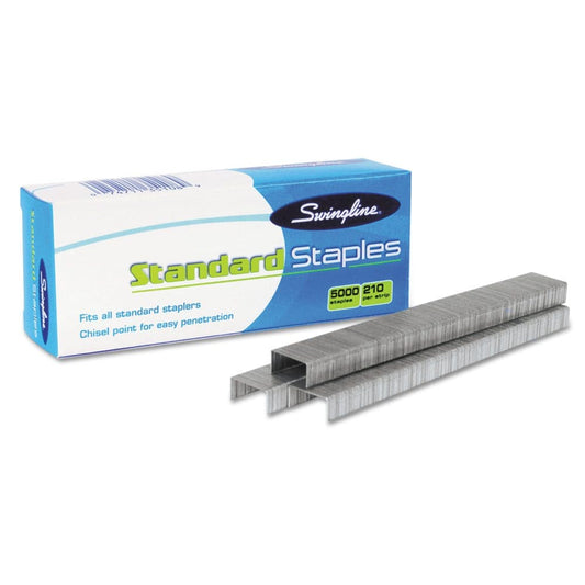 Swingline - S.F. 1 Standard Economy Chisel Point 210 Full-Strip Staples - 5000/Box (Pack of 5) - Desk Accessories & Office Supplies -