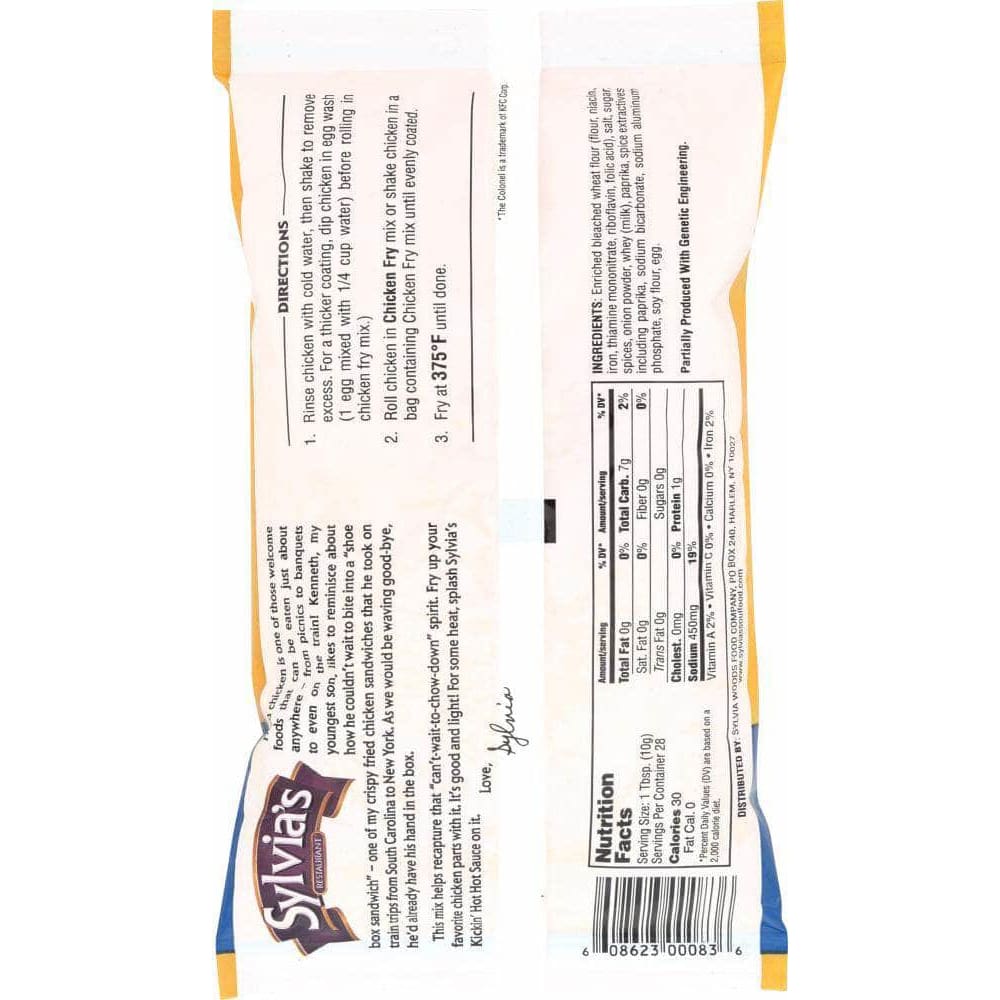 Sylvias Sylvias Crispy Fried Chicken Mix, 10 oz